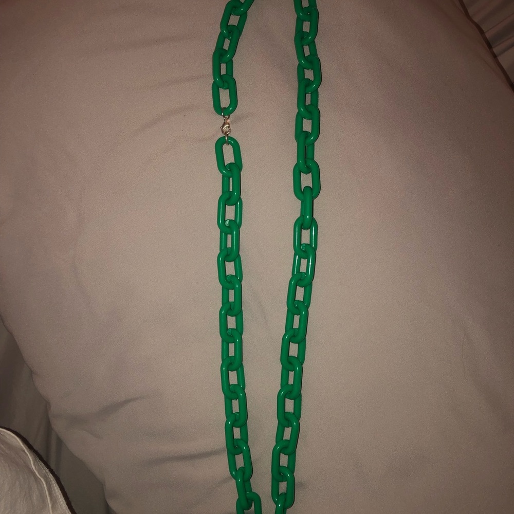 Green Chain Link necklace